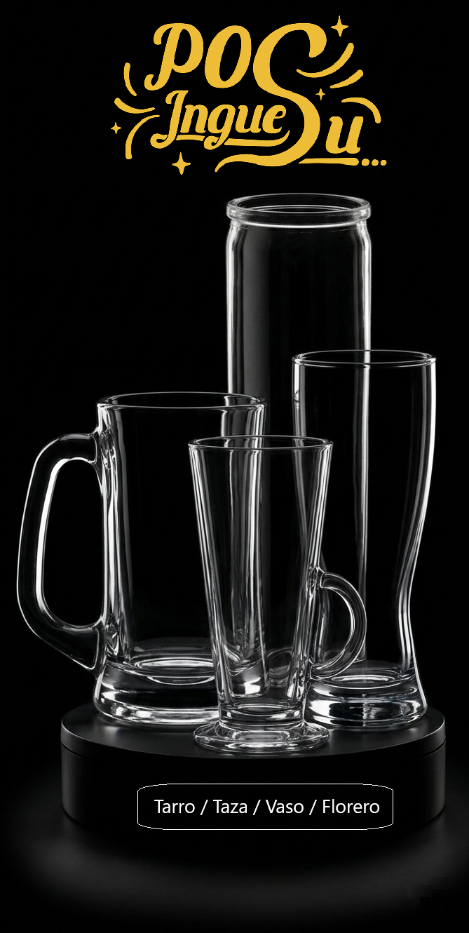 Elige tu producto: tarro, taza, vaso o florero